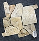 Cream Limestone Loose Cladding Rock Surface with Net on Back